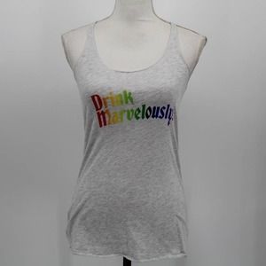 Ketel One Vodka Drink Marvelously Racerback Tank Top Rainbow Pride Gray Size XS